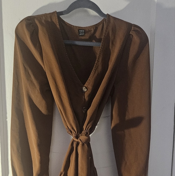 SHein rust orange dress size small - Picture 2 of 3